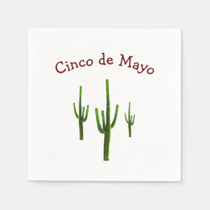 Cinco de Mayo Desert Saguaro Cactus Napkins