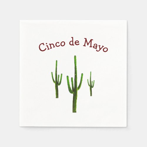 Cinco de Mayo Desert Saguaro Cactus Napkins