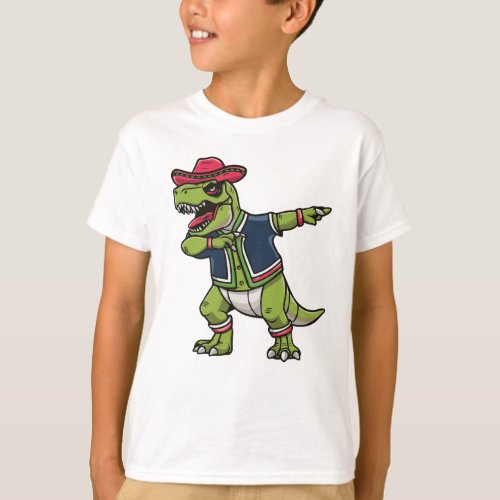 Cinco De Mayo Dinosaur T rex Kids T shirt