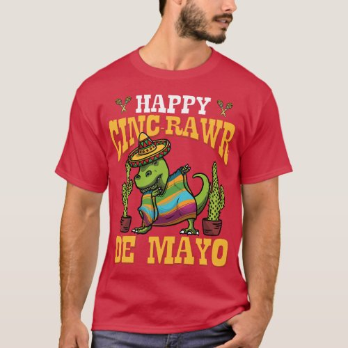 Cinco De Mayo Dinosaurs Mexican Dinosaur Kids Cinc T_Shirt