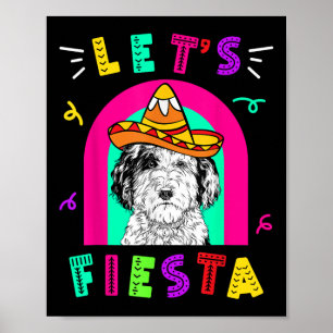 Cinco De Mayo Dog Let’s Fiesta Camisa 5 De Mayo Me Poster