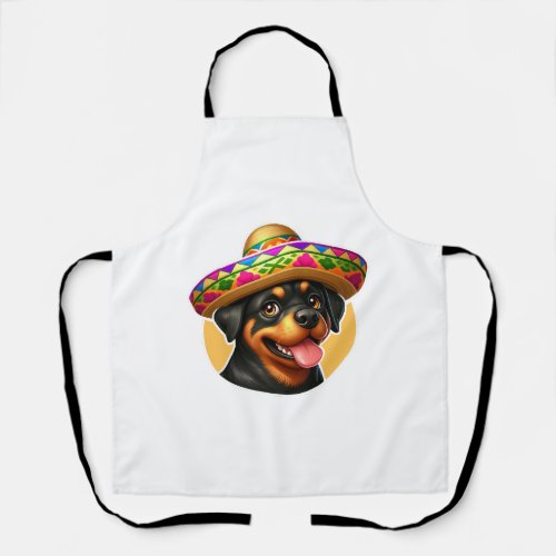 Cinco de Mayo Dog Rottweiler Mexico Apron