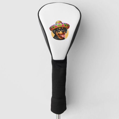Cinco de Mayo Dog Rottweiler Mexico Golf Head Cover