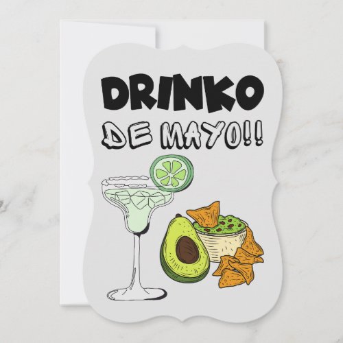 Cinco de Mayo Drinko de Mayo Funny Pun Invitation