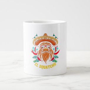 Cinco de Mayo EL SQUATCHO Funny Bigfoot Fiesta  Giant Coffee Mug