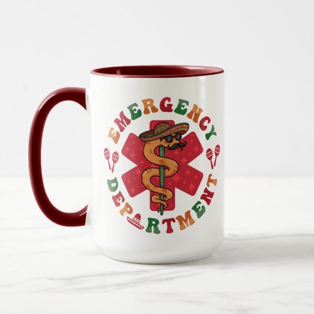 Cinco de Mayo Emergency Department Fiesta Nurse Mug (Left)