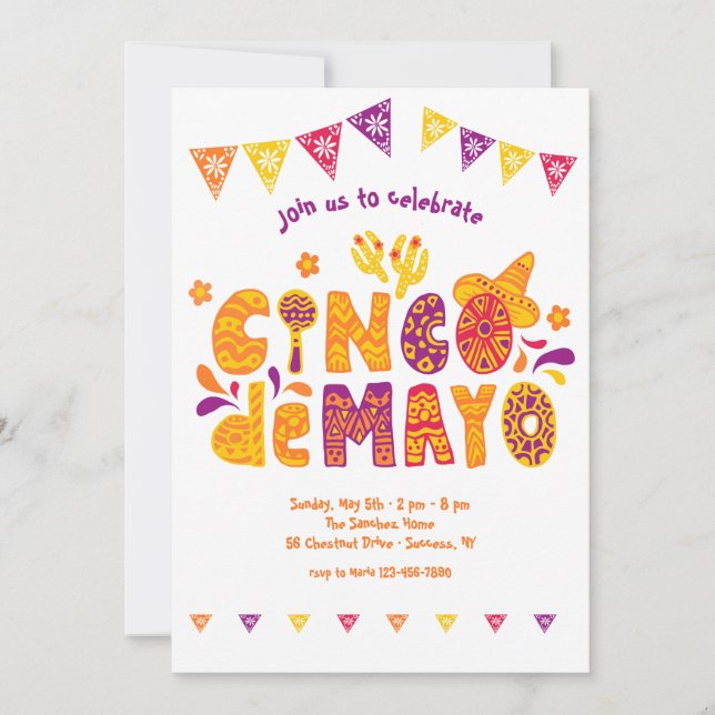Cinco de Mayo Festivities Invitation (Front)