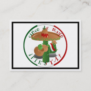 Cinco De Mayo Fiesta!  Cactus with Sombrero Business Card