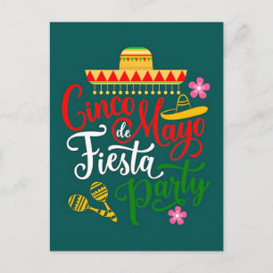 Cinco de Mayo Fiesta Celebration Ideas Holiday Postcard