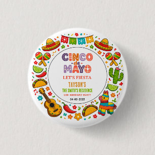Cinco de Mayo Fiesta – Colorful Party Celebration Button
