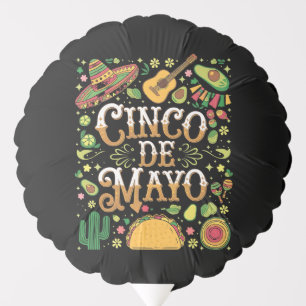 Cinco De Mayo Fiesta Cute Party Elements Balloon