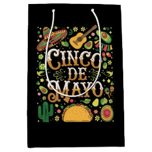 Cinco De Mayo Fiesta Cute Party Elements Medium Gift Bag