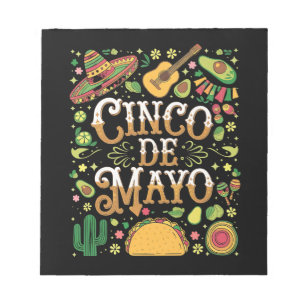 Cinco De Mayo Fiesta Cute Party Elements Notepad