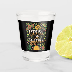 Cinco De Mayo Fiesta Cute Party Elements Shot Glass