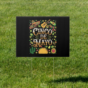 Cinco De Mayo Fiesta Cute Party Elements Sign