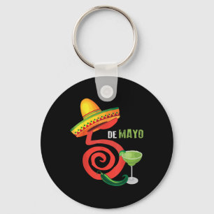 Cinco De Mayo Fiesta Design Camisa 5 De Mayo Viva Keychain