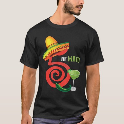 cinco de mayo Fiesta Design Camisa 5 de mayo Viva T_Shirt