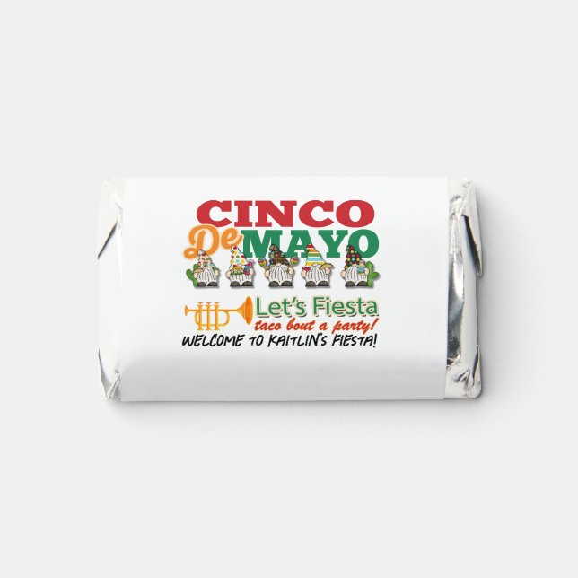 Cinco de Mayo Fiesta Gnome Custom Party Cookies Hershey's Miniatures (Front)