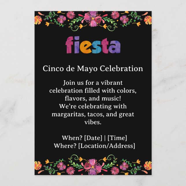 Cinco de Mayo Fiesta Invitation (Front)