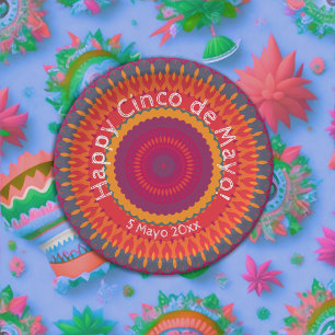 Cinco de Mayo Fiesta Kaleidoscope Paper Plates