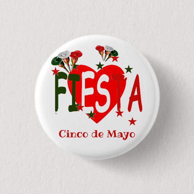Cinco de mayo ,fiesta mexican button (Front)