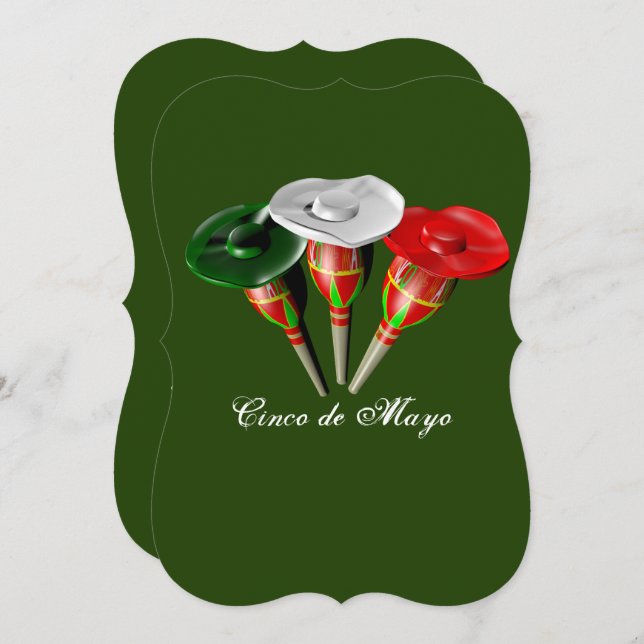 Cinco de mayo ,fiesta mexican invitation (Front/Back)