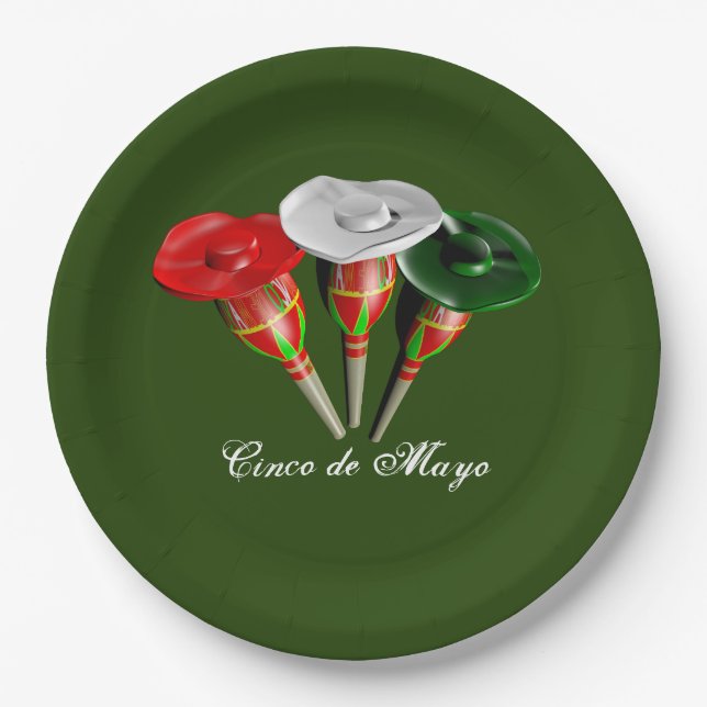 Cinco de mayo ,fiesta mexican paper plates (Front)