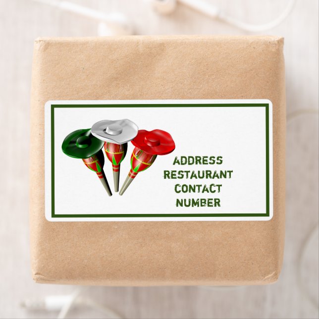 Cinco de mayo ,fiesta mexican personalised label (Insitu)