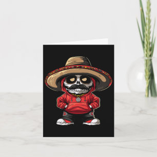 Cinco De Mayo Fiesta Mexico Skeleton Party Sombrer Card