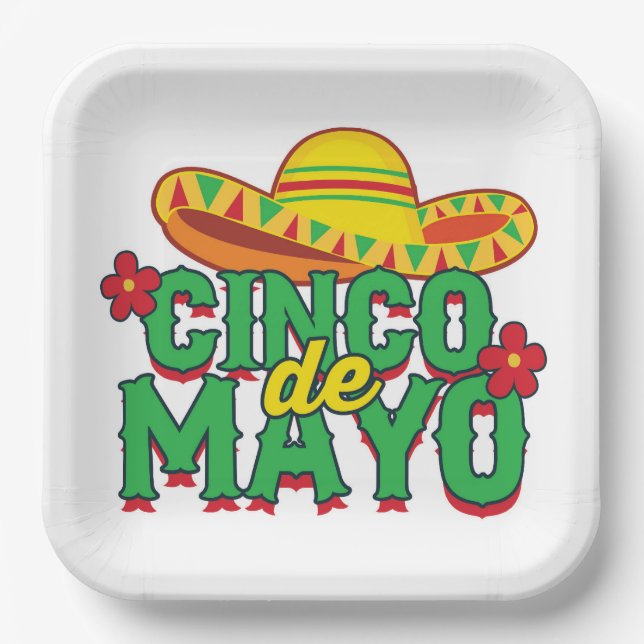 Cinco de Mayo Fiesta  Paper Plates (Front)