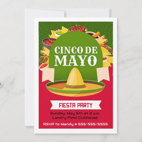 Cinco de Mayo Fiesta Party Invitation