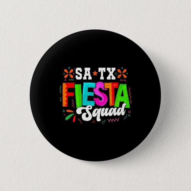 Cinco De Mayo Fiesta San Antonio Texas Family Matc Button (Front)