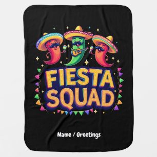Cinco de Mayo Fiesta Squad Family Mexican Party  Baby Blanket
