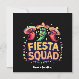 Cinco de Mayo Fiesta Squad Family Mexican Party  Invitation