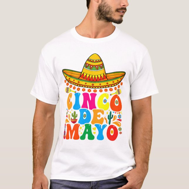 Cinco De Mayo Fiesta Surprise Camisa 5 De Mayo  T-Shirt (Front)