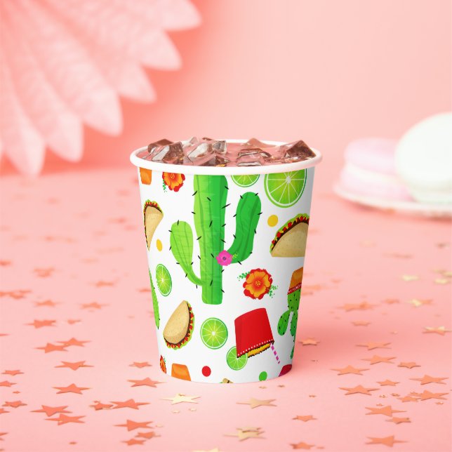 Cinco De Mayo Fiesta Taco Birthday Party  Paper Cups (Insitu)