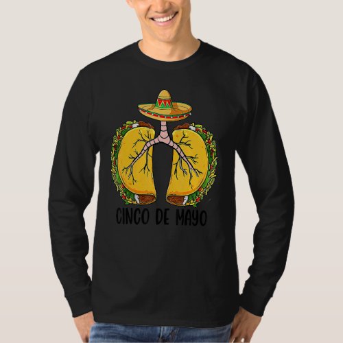 Cinco De Mayo Fiesta Taco Lung Sombrero T_Shirt