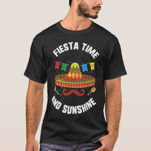 Cinco De Mayo Fiesta Time And Sunshine Sombrero Mu T-Shirt
