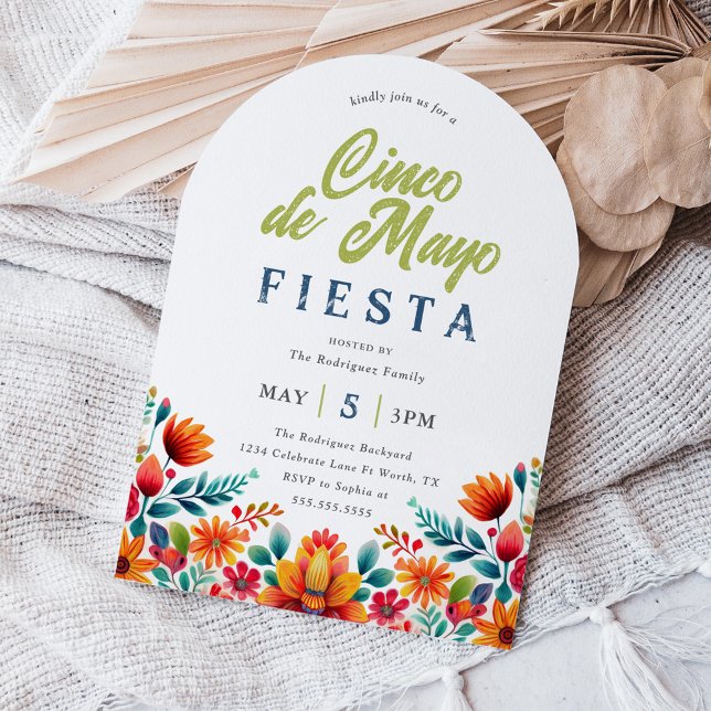 Cinco de Mayo Fiesta Vibrant Floral Invitation (Creator Uploaded)