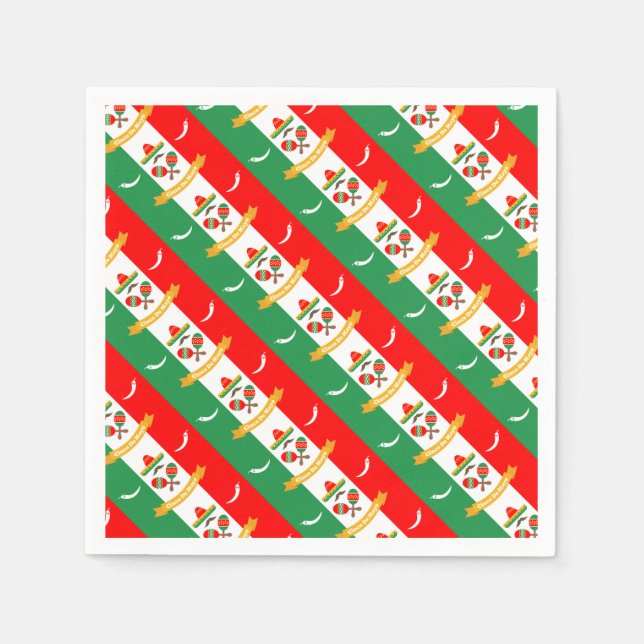 Cinco De Mayo flag Napkins (Front)