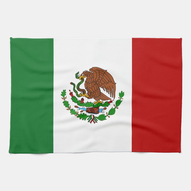 Cinco de Mayo Flag of Mexico Kitchen Towel (Horizontal)