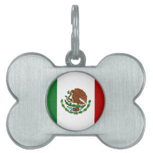Cinco de Mayo Flag of Mexico Pet Name Tag