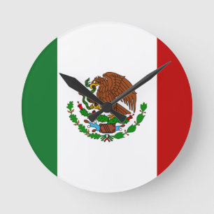 Cinco de Mayo Flag of Mexico Round Clock