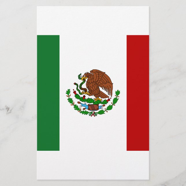 Cinco de Mayo Flag of Mexico Stationery (Front)