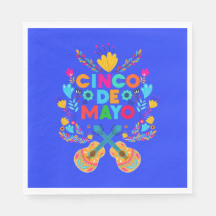 Cinco De Mayo flowers and Guitars Napkins