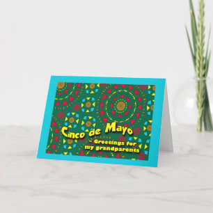 Cinco de Mayo for Grandparents, Colorful Mosaic Card