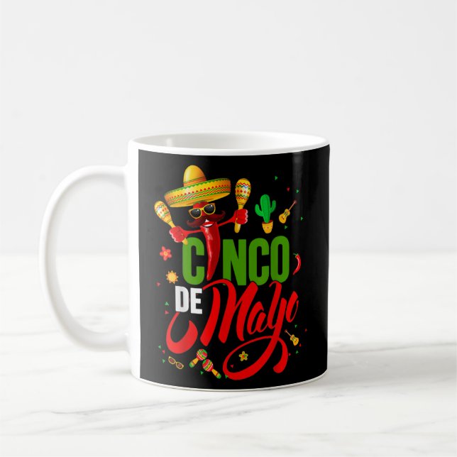 Cinco De Mayo for Mens Womens Kids Mexican Fiesta Coffee Mug (Left)