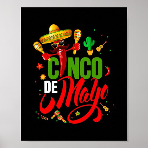 Cinco De Mayo for Mens Womens Kids Mexican Fiesta Poster