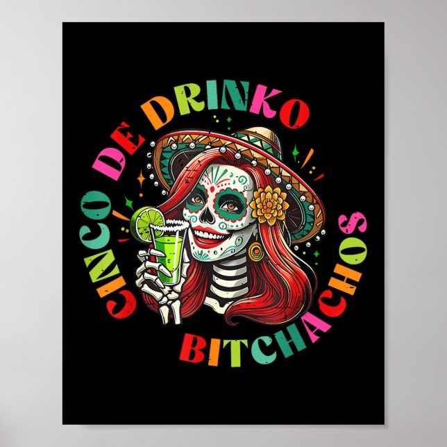 Cinco De Mayo Funny Mexican Party Cinco De Drinko  Poster (Front)