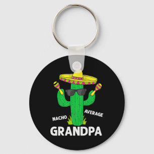 Cinco De Mayo Funny Nacho Average Grandpa Sombrero Keychain